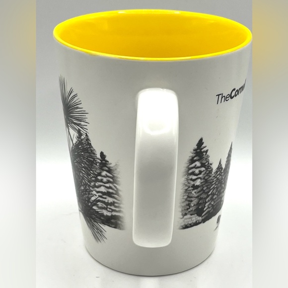 The Cornell Lab Black Chickadee Bird Pine Tree White Yellow Coffee Tea Mug 16 oz - Picture 3 of 11